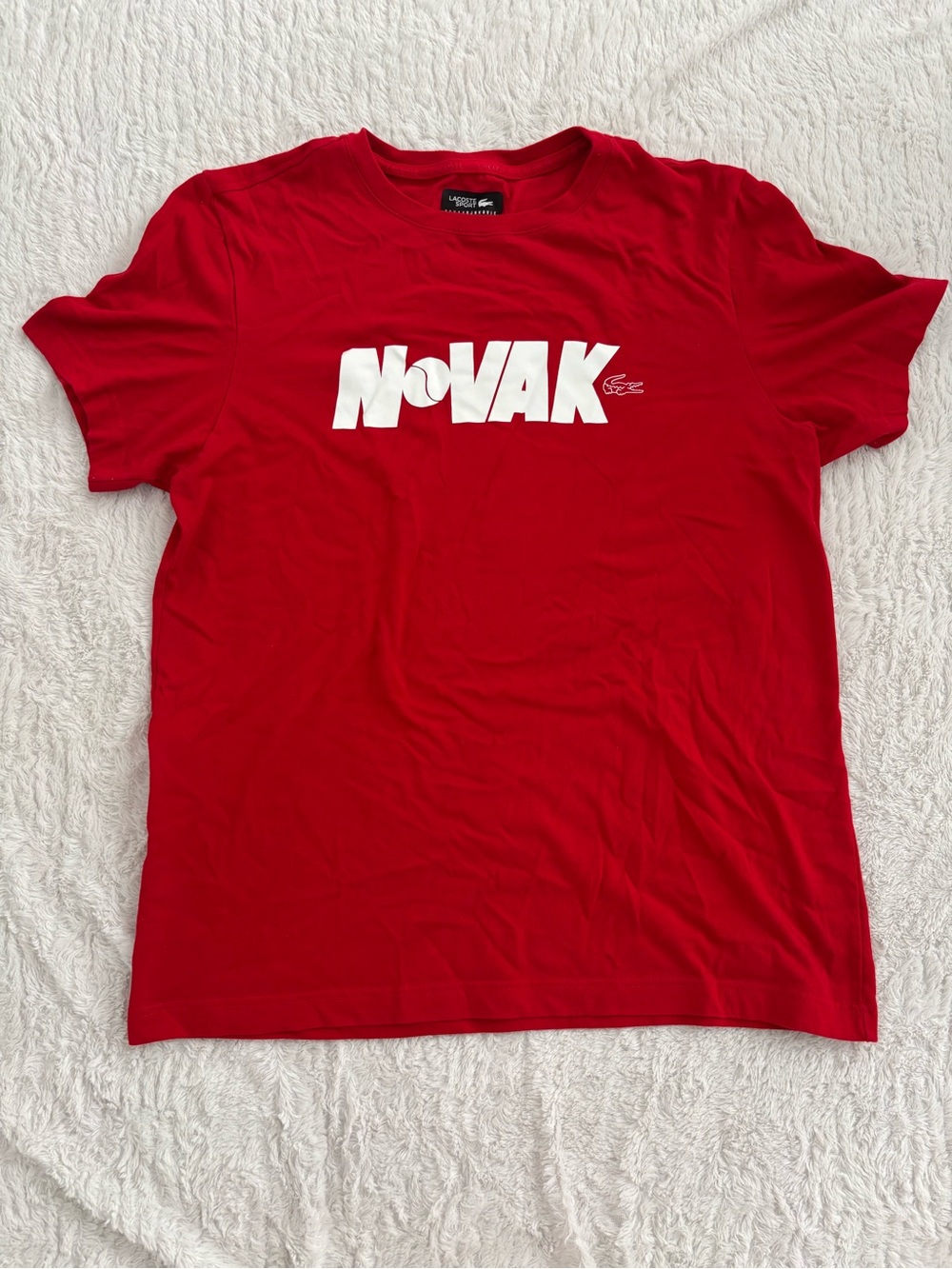 Lacoste Novak Graphic Red Short Sleeve Tee